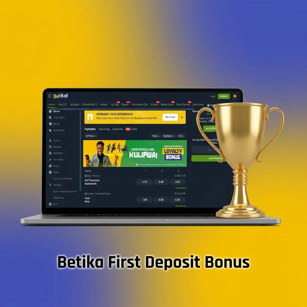 Betika 100% Win Bonus Boost first deposit offer up to KES 5,000 for sports betting markets in Kenya