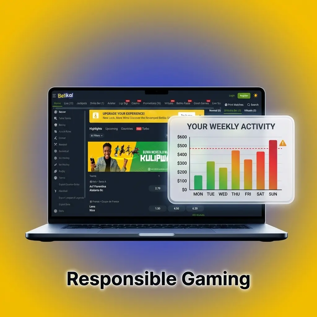 Betika responsible gaming tools including deposit limits, self-exclusion, and underage gambling prevention for Kenya players