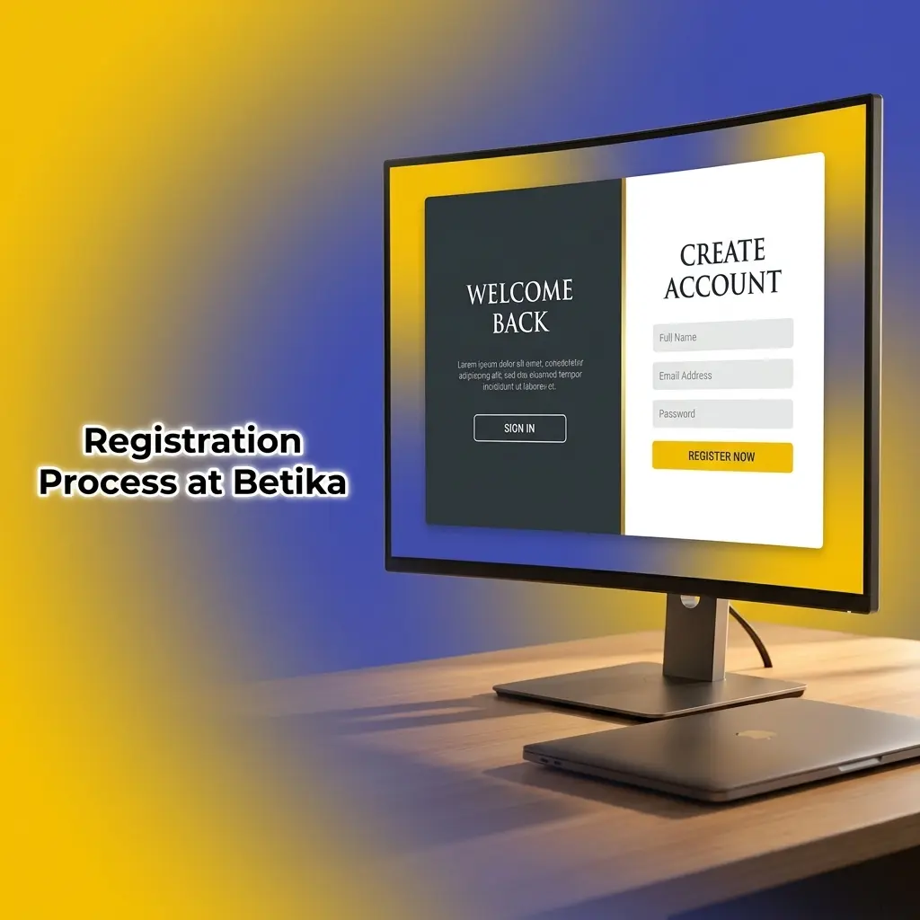 Step-by-step Betika registration process showing sign-up form, mobile verification, and M-PESA deposit to activate bonus